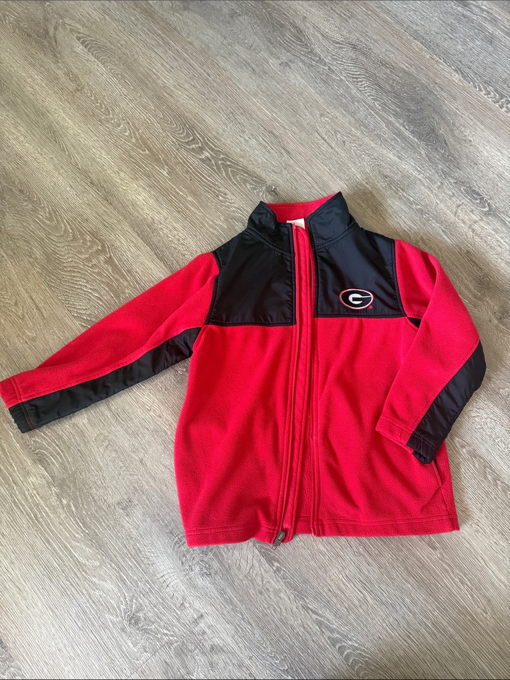 Rivalry Threads Red and Black Full-Zip Kids Puffer Jacket